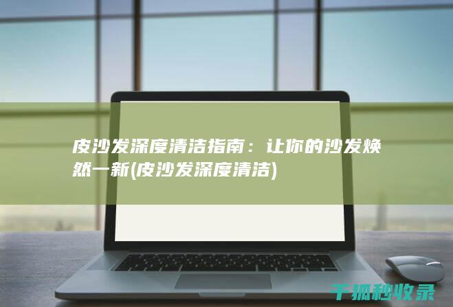 皮沙发深度清洁指南：让你的沙发焕然一新 (皮沙发深度清洁)